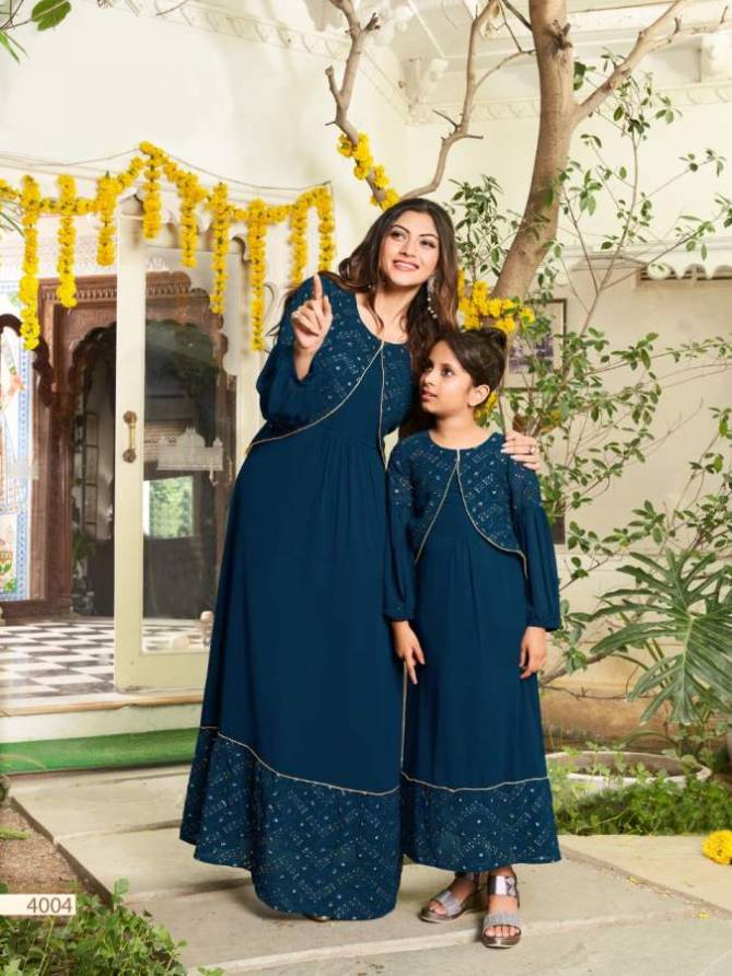 Me And Mom 4 Designer Festive Wear Georgette Heavy Mother Daughter Collection